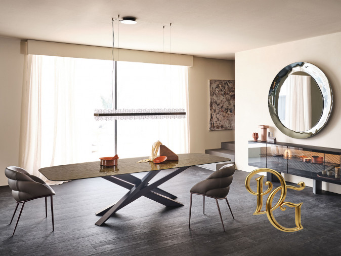 Стол обеденный Lancer Moonglass