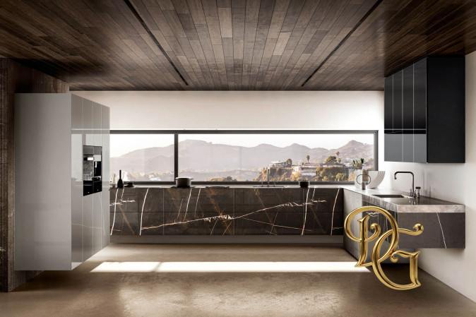 Кухня 36e8 Marble Xglass