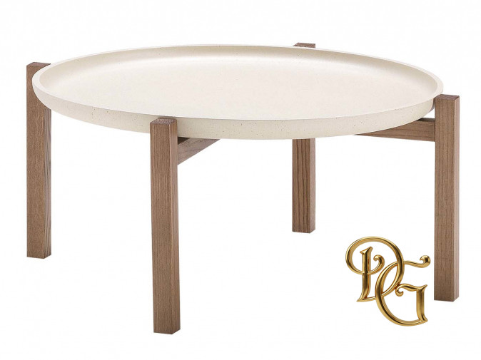 Столик журнальный Gong Beige Round