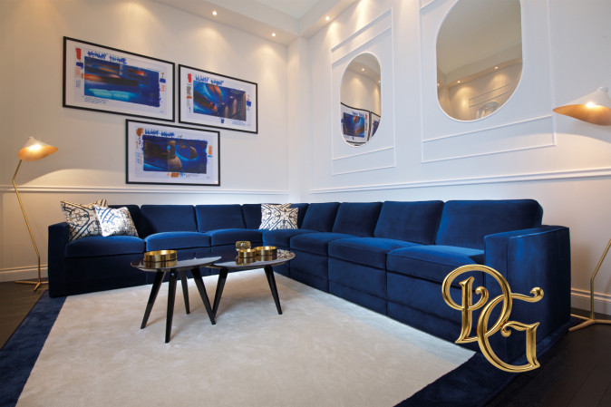 Диван Charles Blue