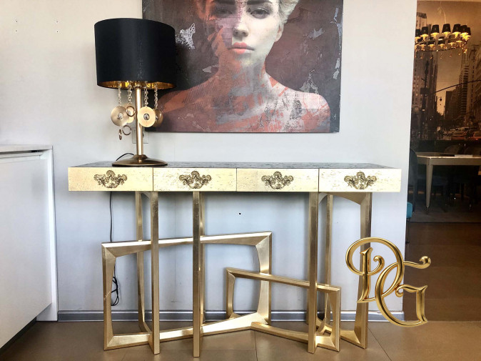 Консоль Metropolis Black/Gold