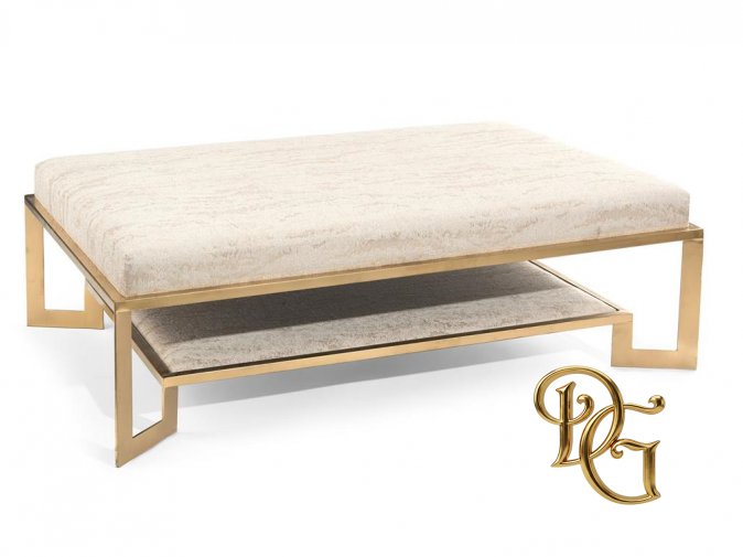 Банкетка Gold Metal/Antique Silver Metal