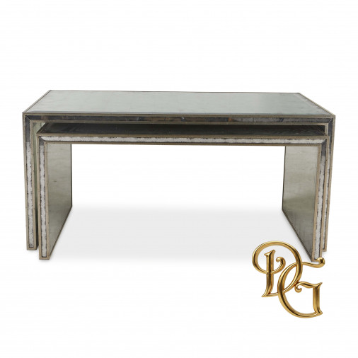 Столик журнальный Set Of Two Églomisé Nesting 0220