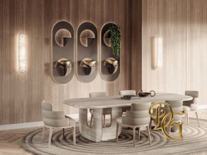 Стол обеденный Gregory Beige