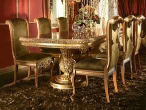 Прямоугольный стол из дерева с декоративной отделкой A.R. Arredamenti SRL Royal 706