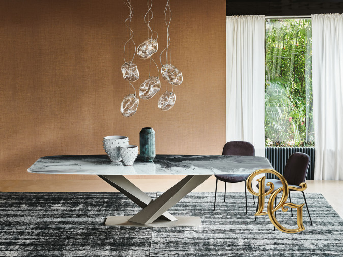 Стол обеденный Stratos Crystalart