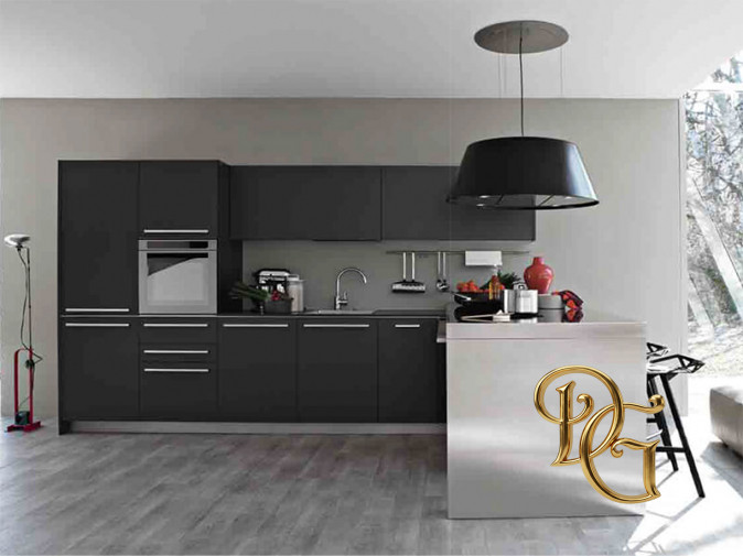 Кухня Playground Laccato Opaco Grafite