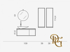 Тумба под раковину E.45