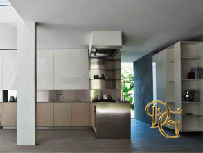 Кухня El_01 Bianco Lucido Rovere Chiaro