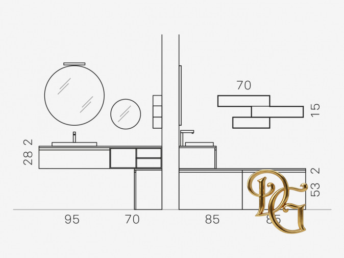 Тумба под раковину e.Go