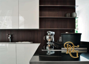 Кухня El_01 Bianco Lucido Castagno