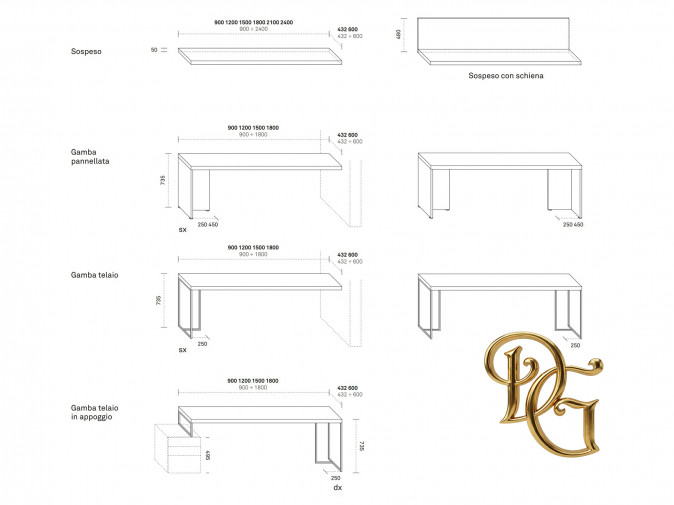 Стол письменный Poly