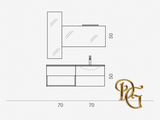 Тумба под раковину La Fenice